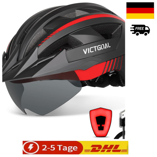 Victgoal fahrradhelm mit usb - fahrradhelm,
