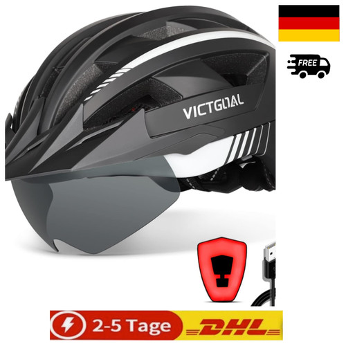 Victgoal fahrradhelm mit usb - fahrradhelm,